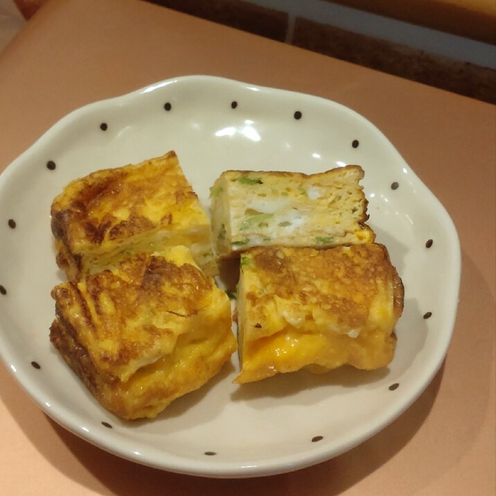 簡単5分シャキシャキ豆苗入りたまご焼き